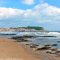 Buy canvas prints of Scarborough on a windy day in Yorkshire. by john hill