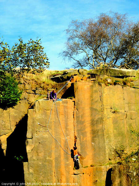 Rock climbing at Bole Hill Quarry. Picture Board by john hill