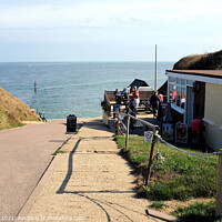 Buy canvas prints of Sea road at West Runton in Norfolk by john hill