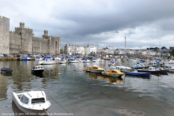 Caernarfon in North Wales Picture Board by john hill