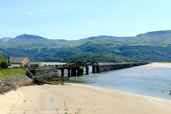 Barmouth rail bridge in Wales. Picture Board by john hill