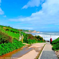 Buy canvas prints of Cayton Bay in Yorkshire. by john hill