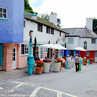 Buy canvas prints of Portmeirion refreshments Wales. by john hill
