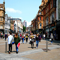 Buy canvas prints of Sunday Shopping at Leeds in Yorkshire. by john hill