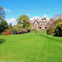 Buy canvas prints of Bodnant Hall at Colwyn bay in Wales.  by john hill