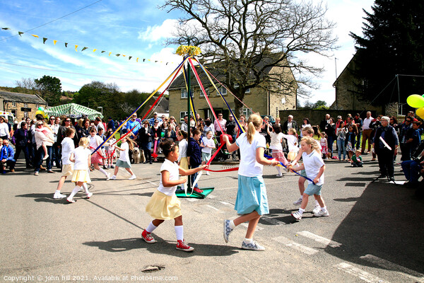 Maypole dancers in Derbyshire. Picture Board by john hill