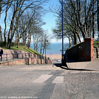Buy canvas prints of Down to the Beach at Filey in Yorkshire. by john hill