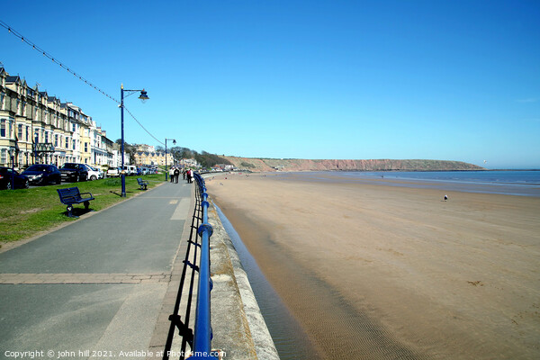 Seafront in April at Filey in Yorkshire Picture Board by john hill