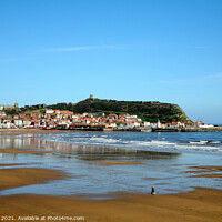 Buy canvas prints of Scarborough at low tide in April by john hill