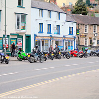 Buy canvas prints of Motor cycle parking atMatlock Bath in Derbyshire by john hill