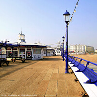 Buy canvas prints of Eastbourne pier at East Sussex. by john hill