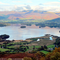 Buy canvas prints of Derwent Water in Cumbria. by john hill