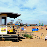 Buy canvas prints of Skegness Beach in Lincolnshire. by john hill