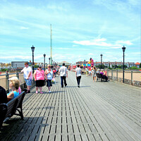 Buy canvas prints of Skegness pier in Lincolnshire by john hill