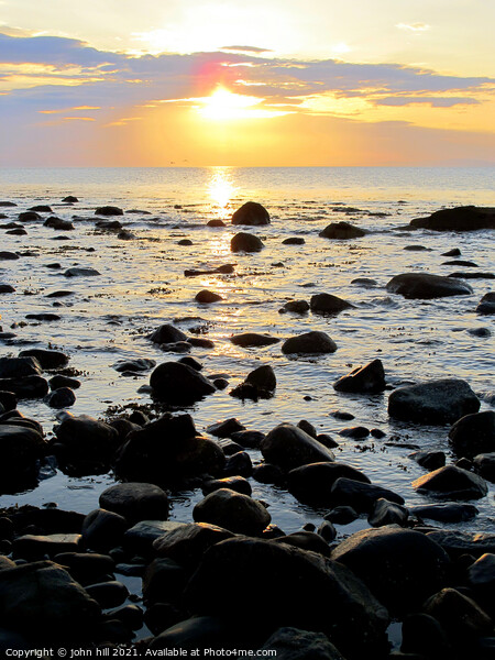 Portrait Coastal Sunset in Wales Picture Board by john hill