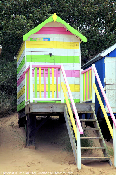Beach Hut at Wells Next The Sea in Norfolk. Picture Board by john hill
