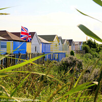 Buy canvas prints of Beach huts at Chapel Point in Chapel St. Leonards. by john hill