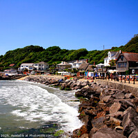 Buy canvas prints of Flood protection at Steephill cove. by john hill