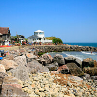 Buy canvas prints of Sea protection at Steephill Cove by john hill