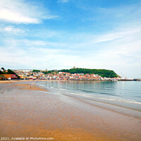 Buy canvas prints of Scarborough at low tide in Yorkshire. by john hill