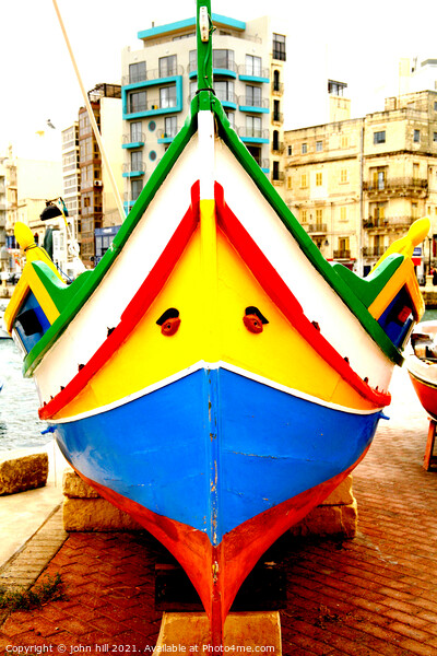 Maltese fishing boat. Picture Board by john hill