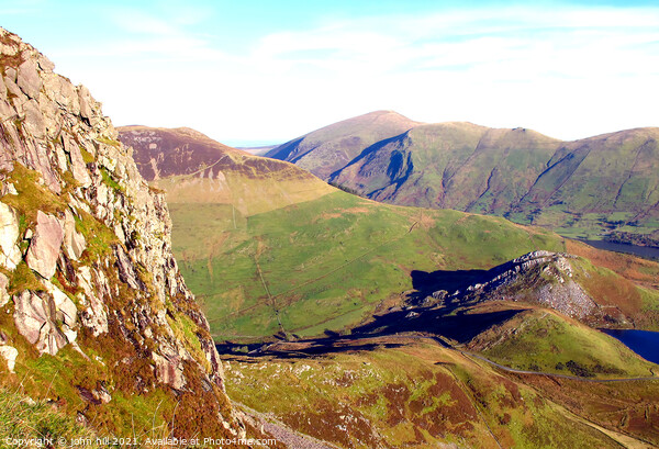 Y Garn (Nantlle Ridge) and Moel Eilio in Wales. Picture Board by john hill