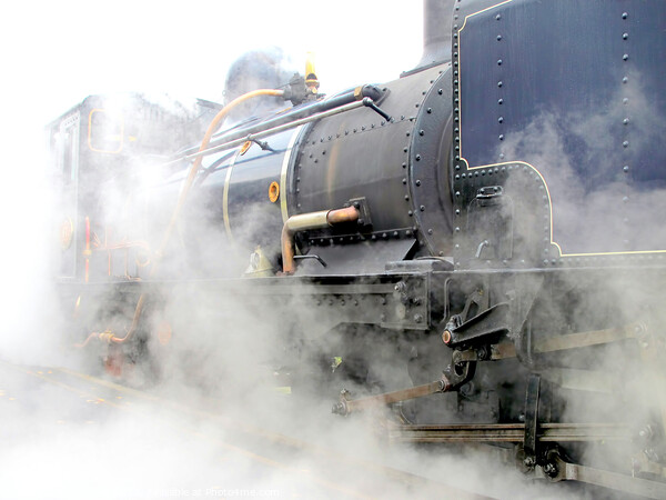 Steam engine Blowing off steam. Picture Board by john hill