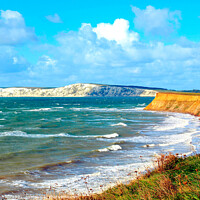 Buy canvas prints of Compton Bay on the Isle of Wight. by john hill
