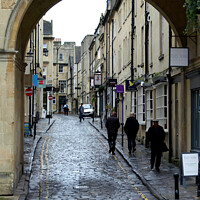 Buy canvas prints of Queen Street at Bath in Somerset. by john hill