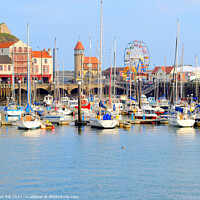 Buy canvas prints of Masts in Scarborough Harbour by john hill