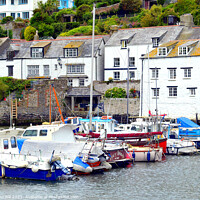 Buy canvas prints of Polperro harbour in South Cornwall. by john hill