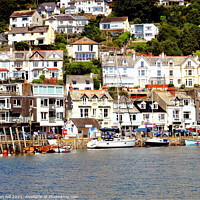 Buy canvas prints of West Looe in Cornwall. by john hill