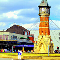Buy canvas prints of Clock tower, Skegness, Lincolnshire. by john hill