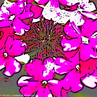 Buy canvas prints of Digital abstract flowers by john hill