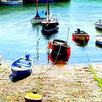 Buy canvas prints of Mousehole harbour in Cornwall. by john hill