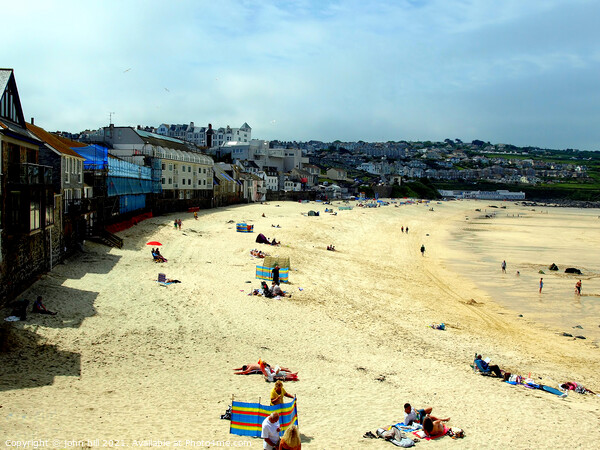 Porthmeor beach at St. Ives in Cornwall. Picture Board by john hill