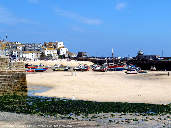 Low tide at St. Ives in Cornwall. Picture Board by john hill