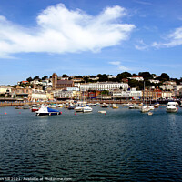 Buy canvas prints of Torquay inner harbour. by john hill