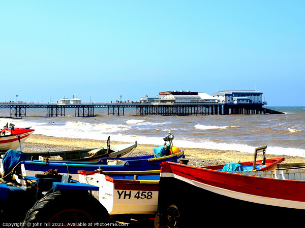 Fishing boats and pier at Cromer, Norfolk. Picture Board by john hill
