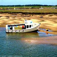 Buy canvas prints of Beached at Wells Next The Sea in Norfolk. by john hill