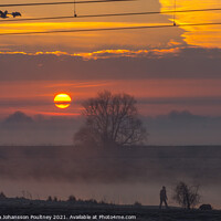 Buy canvas prints of Sunrise in the Fens by Veronica in the Fens
