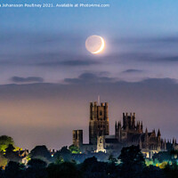 Buy canvas prints of Ely Cathedral at night, Ely  by Veronica in the Fens
