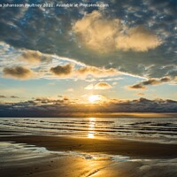 Buy canvas prints of A sunset over a beach in Norfolk by Veronica in the Fens