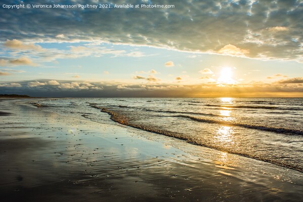 Beach Sunset in Norfolk Picture Board by Veronica in the Fens