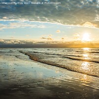 Buy canvas prints of Beach Sunset in Norfolk by Veronica in the Fens