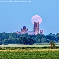 Buy canvas prints of Ely Cathedral & the Strawberry Moon by Veronica in the Fens