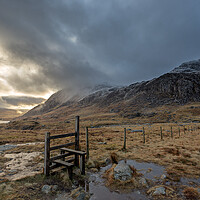 Buy canvas prints of Tryfan and the Ogwen Valley by Martin Noakes
