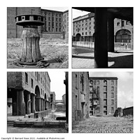 Buy canvas prints of Albert Dock from 1970's Quadtych by Bernard Rose Photography