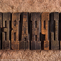 Buy canvas prints of Alphabet Wooden Letterpress Blocks by Bernard Rose Photography