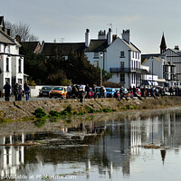 Buy canvas prints of Parkgate High Tide Panorama by Bernard Rose Photography